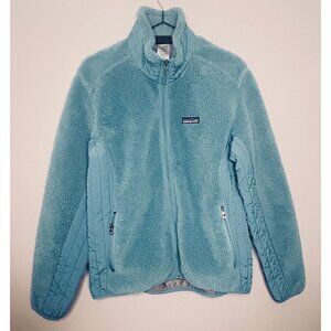Patagonia Women's Size L Retro X Deep Pile Fleece Jacket Teal Blue
